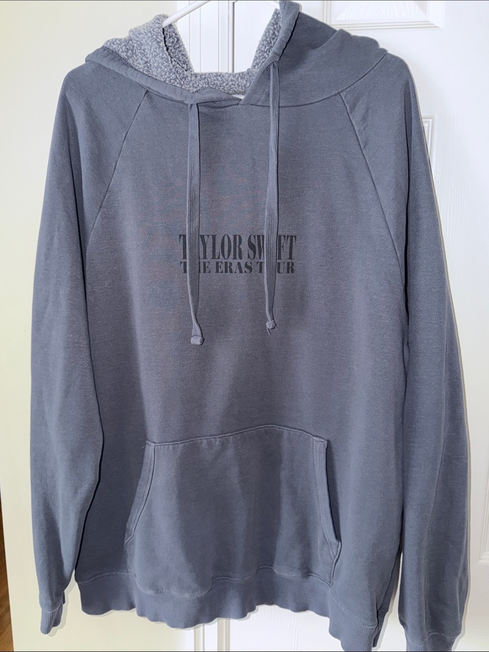 Taylor Swift Deep Blue Crewneck Sweater with Sherpa Hood